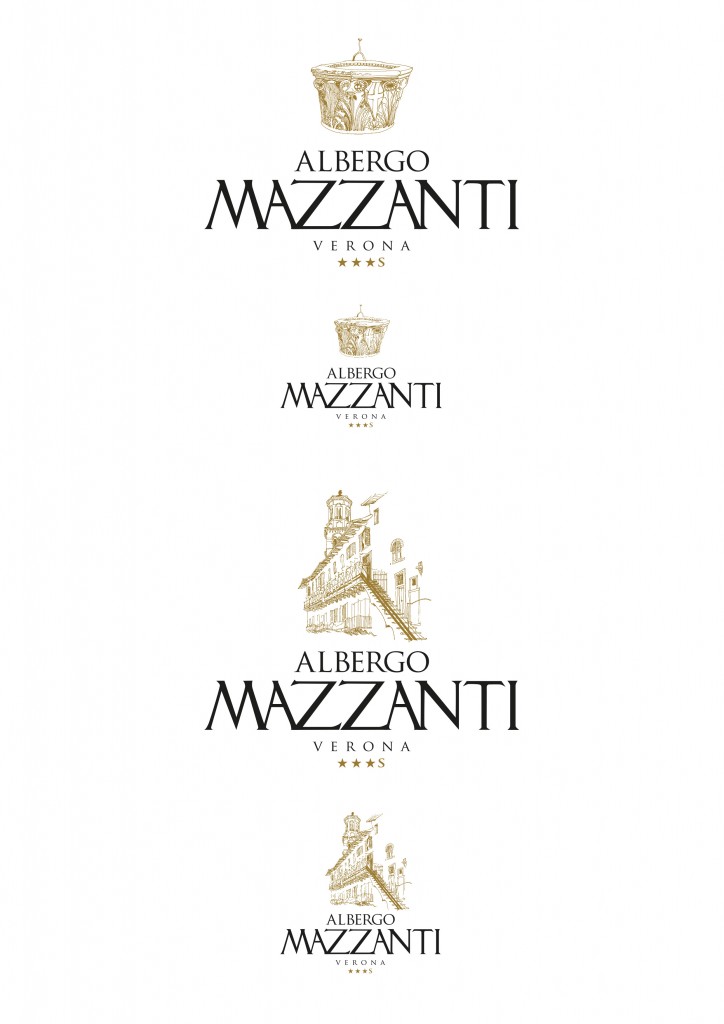 illustrazione per marchio logotipo Albergo Mazzanti