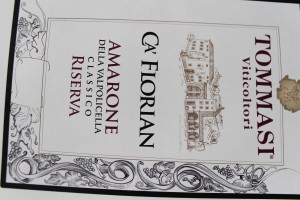 etichetta vino Amarone Tommasi Ca' Florian 