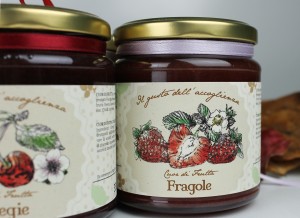 etichetta marmellata fragole