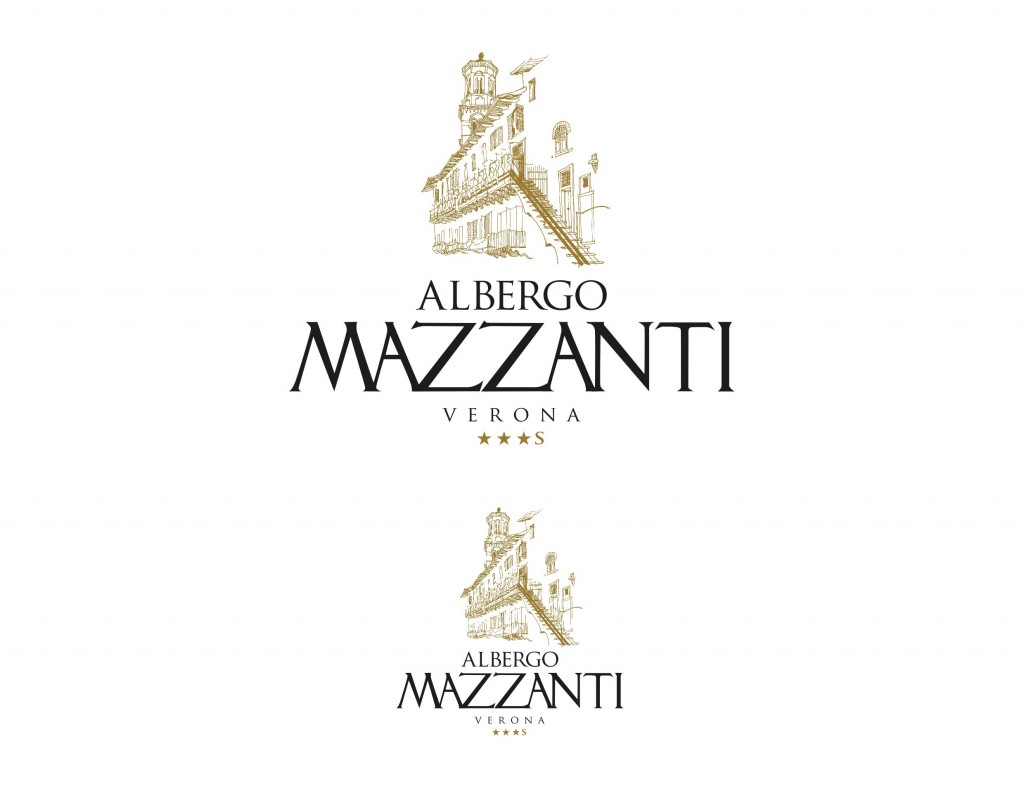 illustrazione per marchio logotipo Albergo Mazzanti